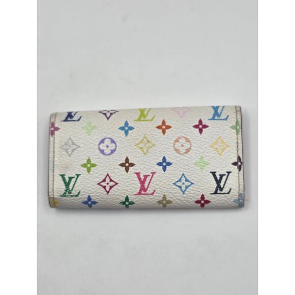 Louis Vuitton White Monogram Multicolore 4 Key Holder - Picture 6 of 16